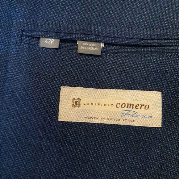 BONOBOS Lanificio comero Flexa 42R Unstructured Mid Tone Blue Men's Sport Jacket - Picture 7 of 15